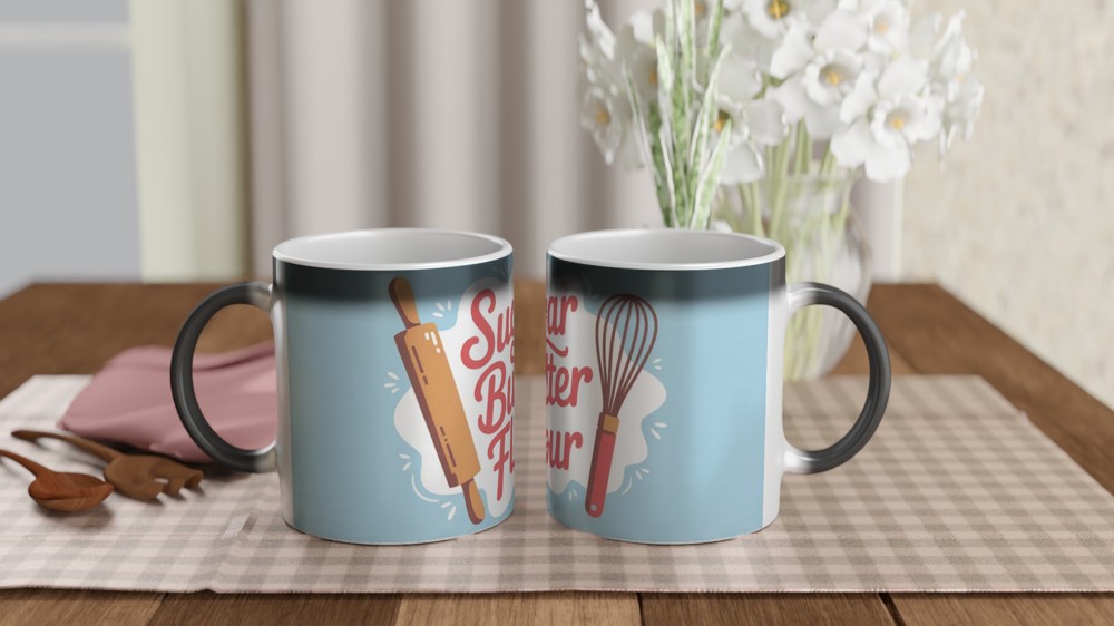Waitress Musical Mug | Sugar Butter Flour Quote | Theatre Lover Gift | Baking Pie Mug for Best Friend — view 3