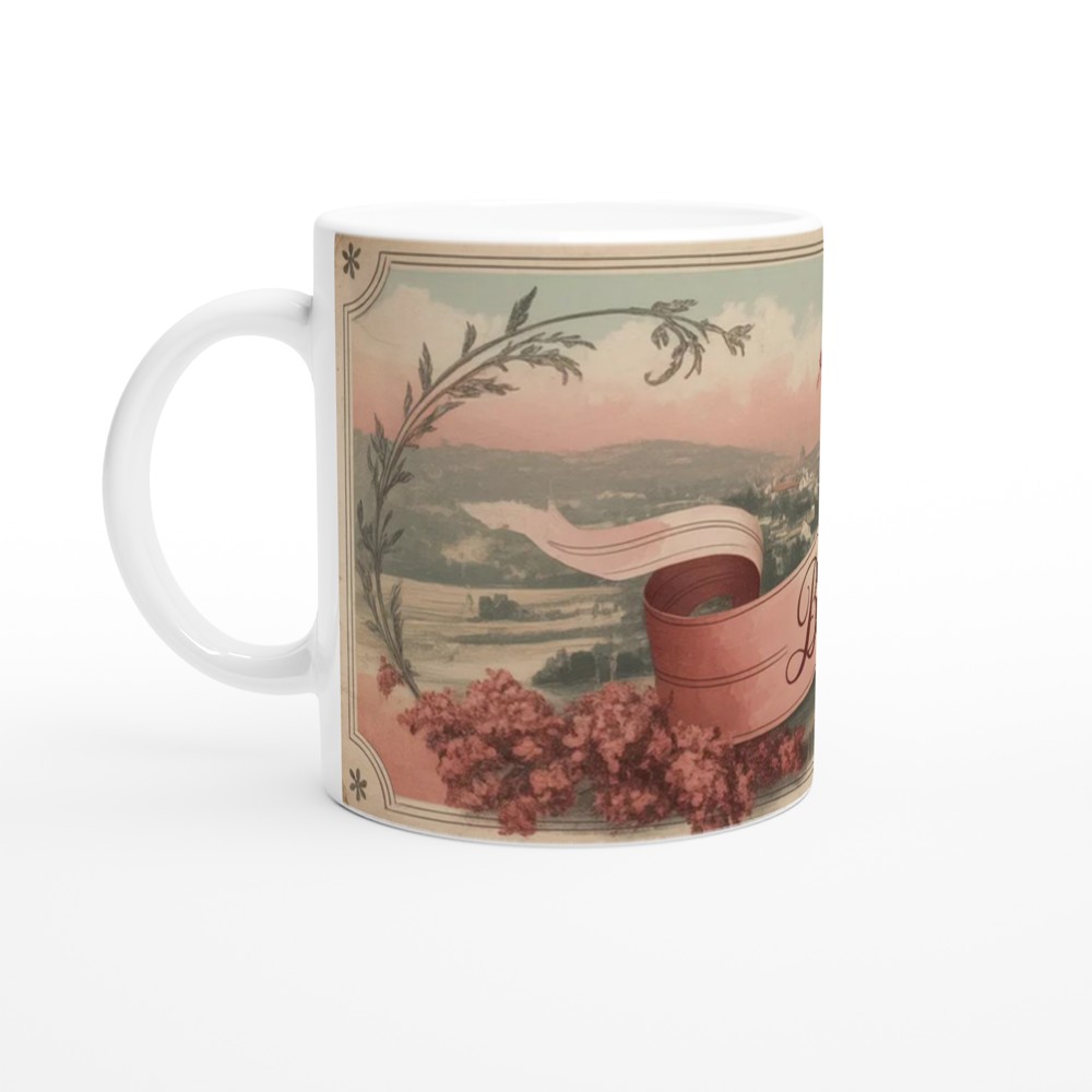 Be Mine Mug | Vintage Postcard Valentine Gift | Romantic Anniversary Present for Her or Him | Retro Love Mug — view 10