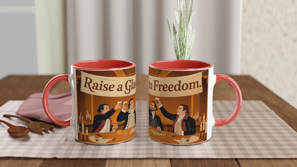 Raise a Glass to Freedom - Colonial Toast Mug — view 7