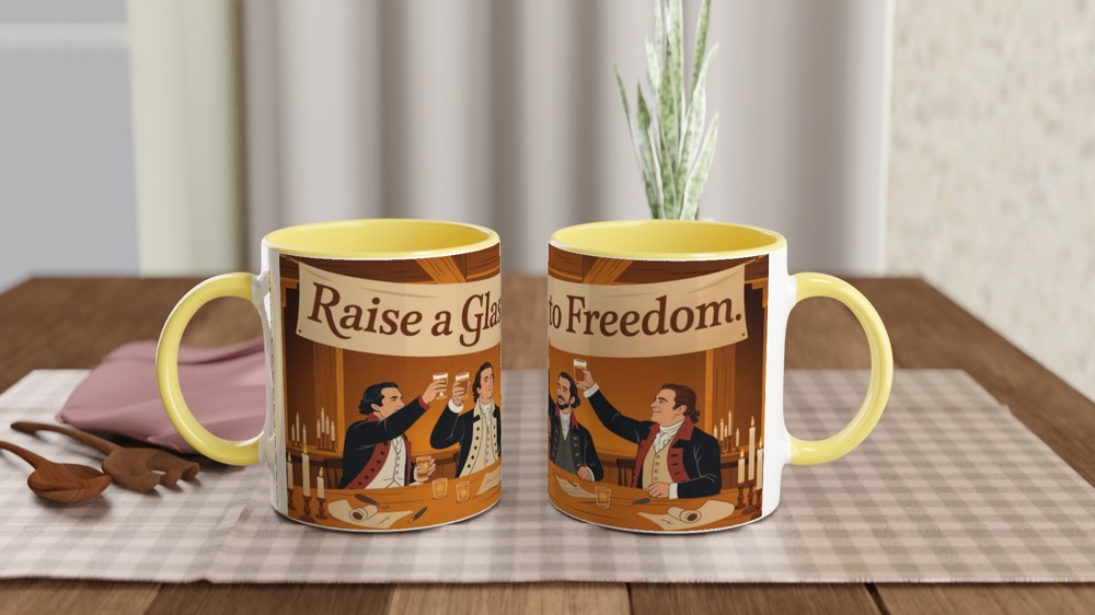 Raise a Glass to Freedom - Colonial Toast Mug — view 8