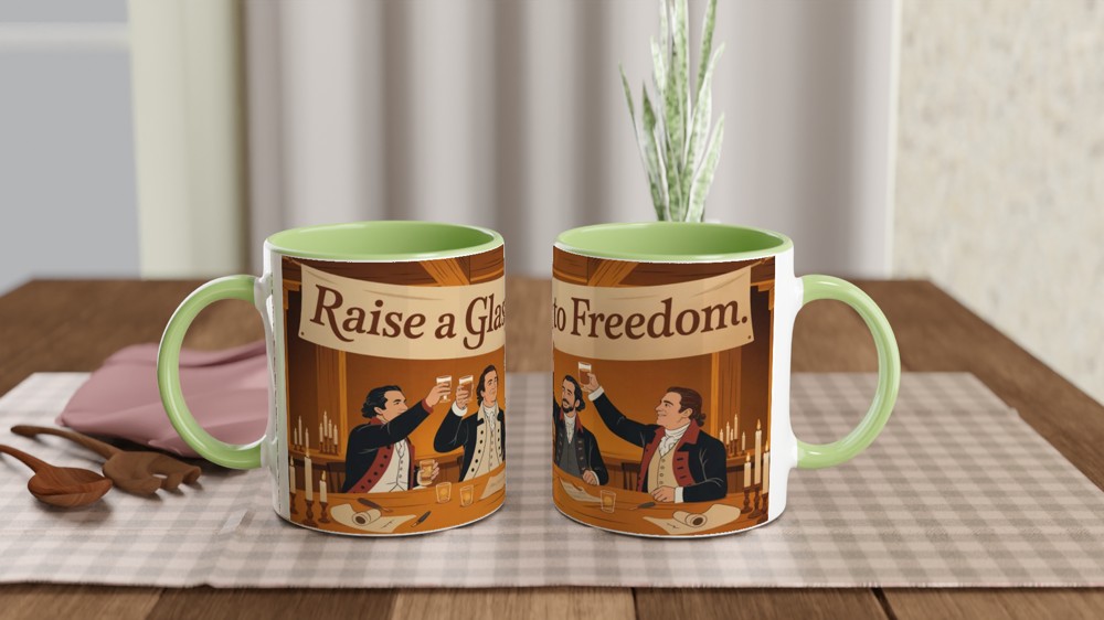 Raise a Glass to Freedom - Colonial Toast Mug — view 5