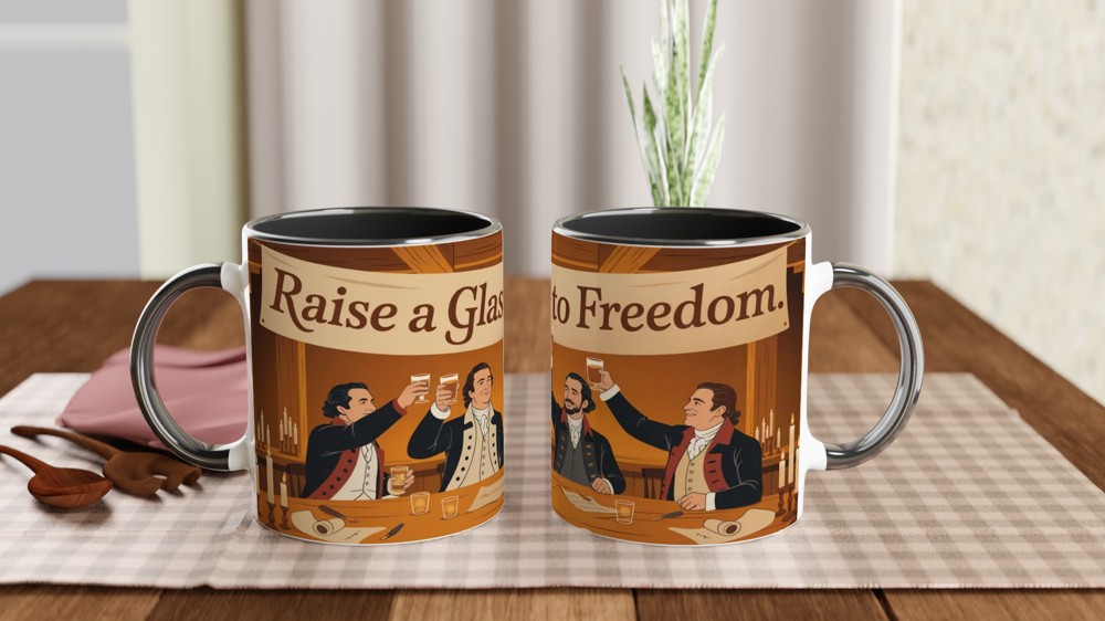 Raise a Glass to Freedom - Colonial Toast Mug — view 9