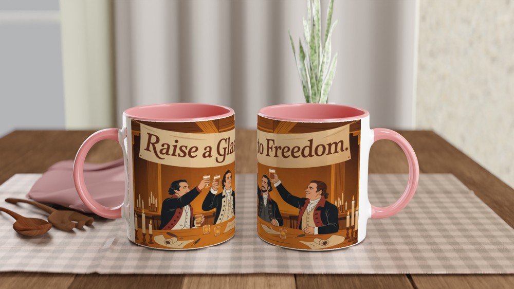Raise a Glass to Freedom - Colonial Toast Mug — view 6