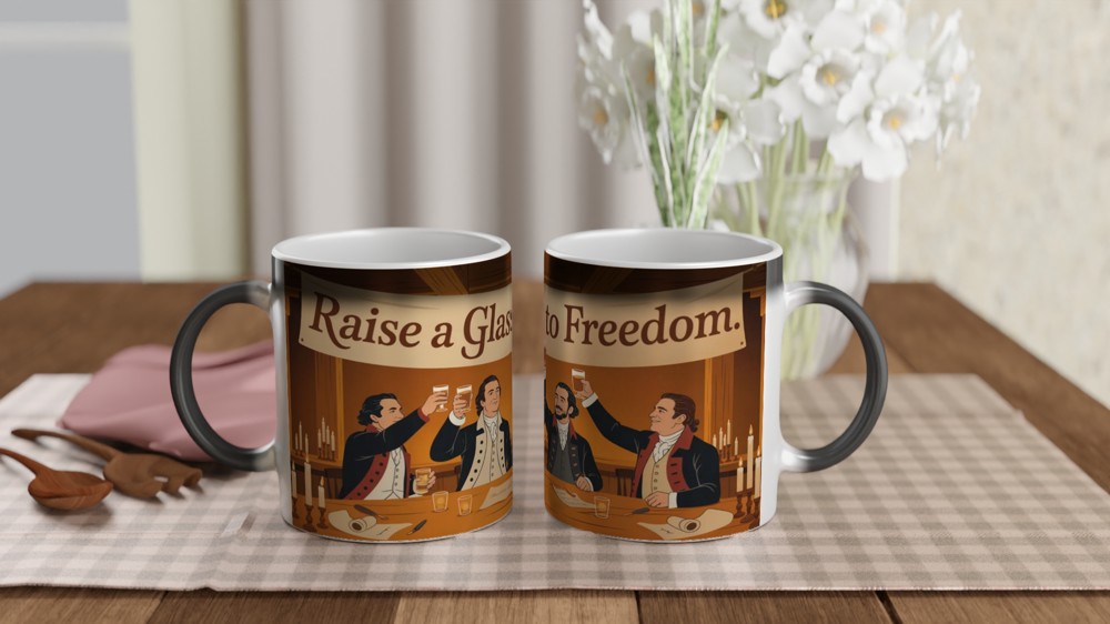 Raise a Glass to Freedom - Colonial Toast Mug — view 3