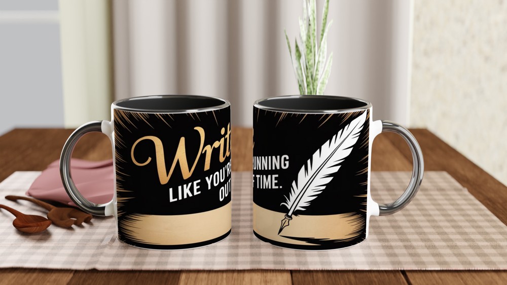 Hamilton Mug | 'Write Like You're Running Out of Time' | Musical Theatre Gift | Graduation Present — view 9