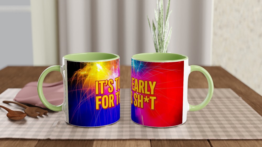 Funny Rude Mug | It's Too Early For This Sh*t | Office Colleague Gift | Best Friend Present | Novelty Coffee Cup — view 5