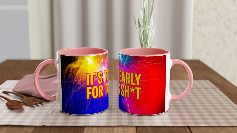 Funny Rude Mug | It's Too Early For This Sh*t | Office Colleague Gift | Best Friend Present | Novelty Coffee Cup — view 6