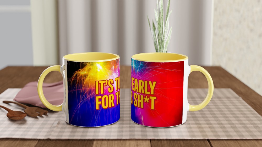 Funny Rude Mug | It's Too Early For This Sh*t | Office Colleague Gift | Best Friend Present | Novelty Coffee Cup — view 8