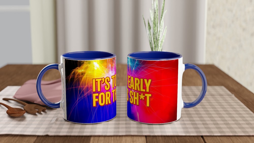 Funny Rude Mug | It's Too Early For This Sh*t | Office Colleague Gift | Best Friend Present | Novelty Coffee Cup — view 4