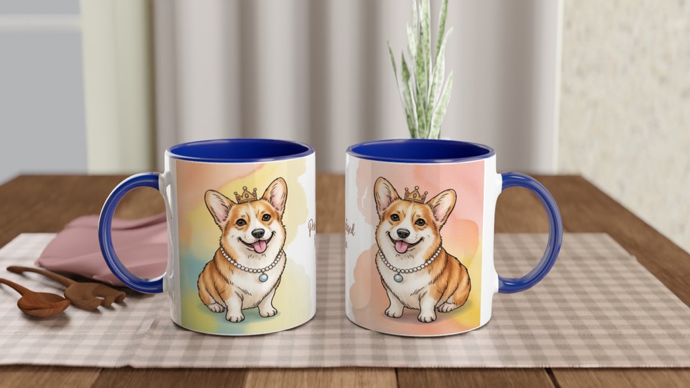 Personalised Royal Corgi Princess Mug — view 4