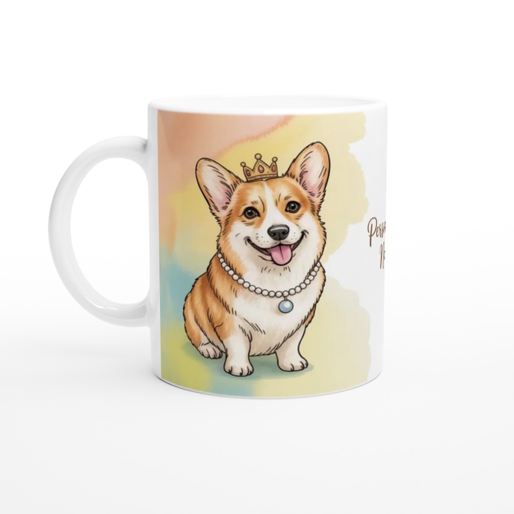 Personalised Royal Corgi Princess Mug — view 10