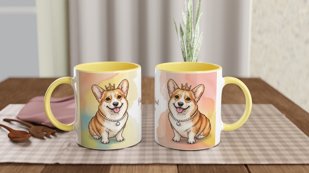 Personalised Royal Corgi Princess Mug — view 8