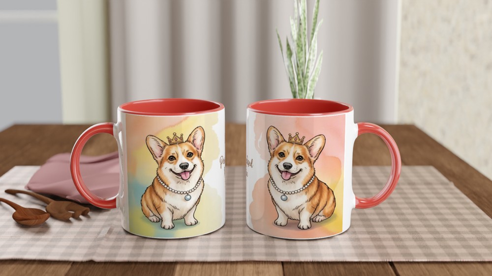 Personalised Royal Corgi Princess Mug — view 7