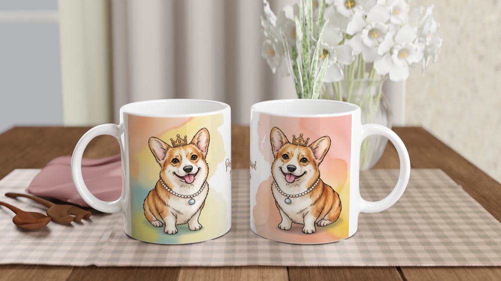 Personalised Royal Corgi Princess Mug