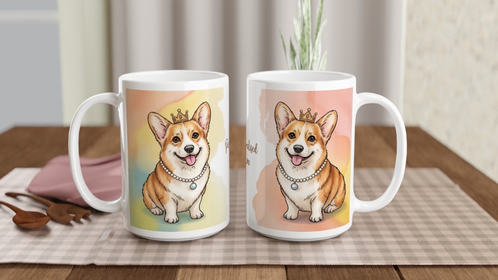 Personalised Royal Corgi Princess Mug — view 2