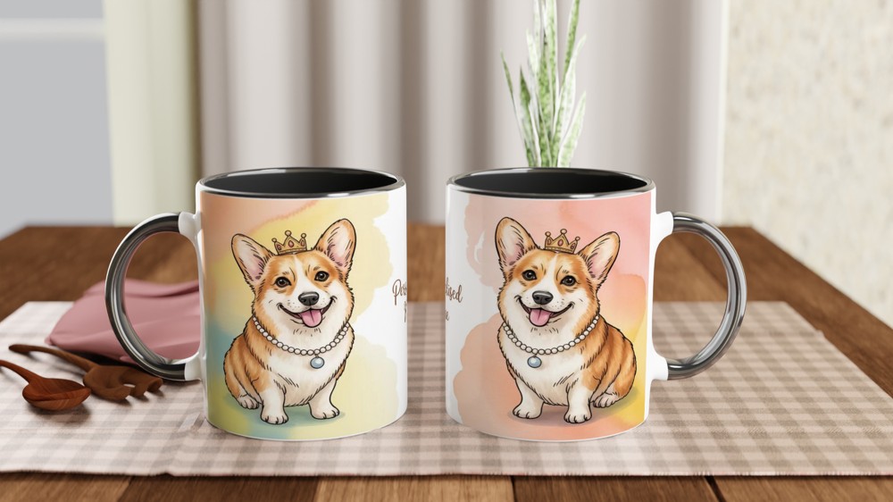 Personalised Royal Corgi Princess Mug — view 9