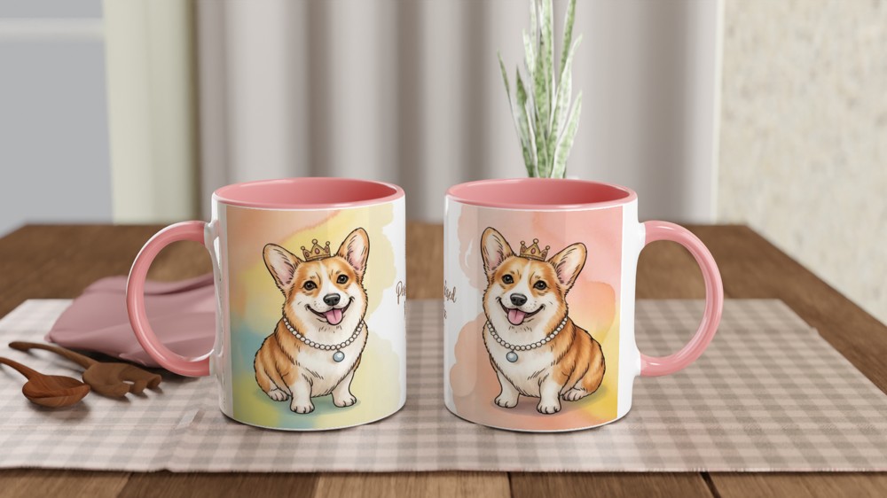 Personalised Royal Corgi Princess Mug — view 6