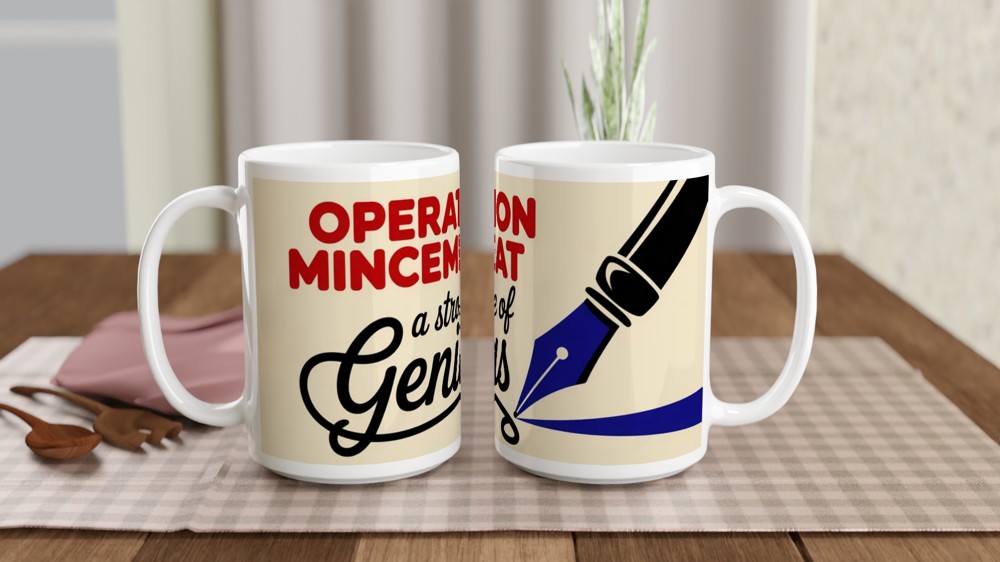 Operation Mincemeat Mug | Stroke of Genius Theatre Gift | Musical Theatre Mug | West End Show Present — view 2