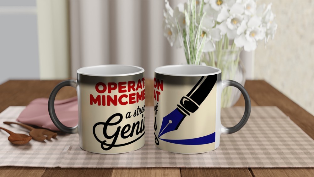 Operation Mincemeat Mug | Stroke of Genius Theatre Gift | Musical Theatre Mug | West End Show Present — view 3