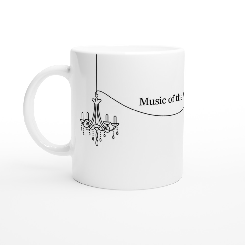 Music of the Night Mug | Phantom of the Opera Gift | Musical Theatre Present | Chandelier and Mask Ceramic Cup | Theatre Lover Gift — view 10