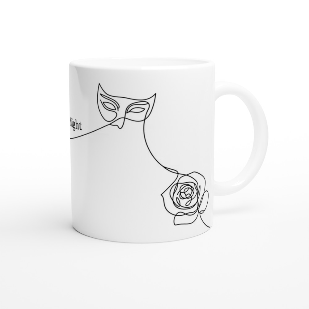 Music of the Night Mug | Phantom of the Opera Gift | Musical Theatre Present | Chandelier and Mask Ceramic Cup | Theatre Lover Gift — view 12