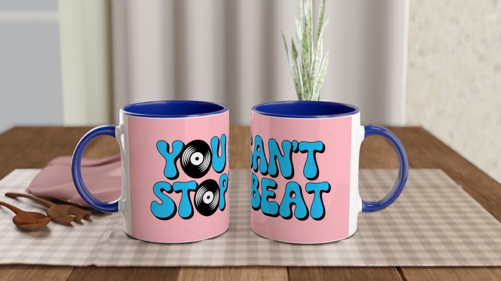 Hairspray Mug | You Can't Stop The Beat Quote | Musical Theatre Gift | Retro 60s Theatre Lover Present — view 4