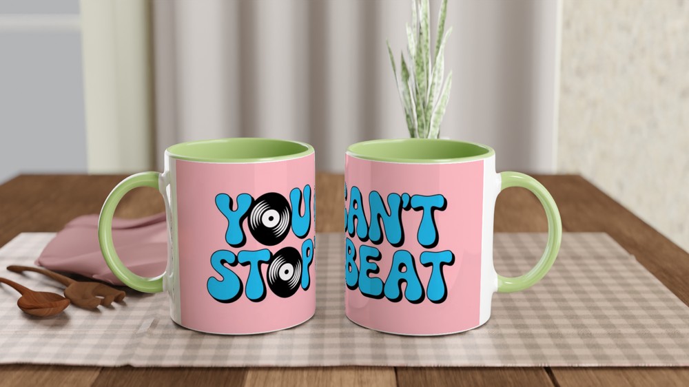 Hairspray Mug | You Can't Stop The Beat Quote | Musical Theatre Gift | Retro 60s Theatre Lover Present — view 5
