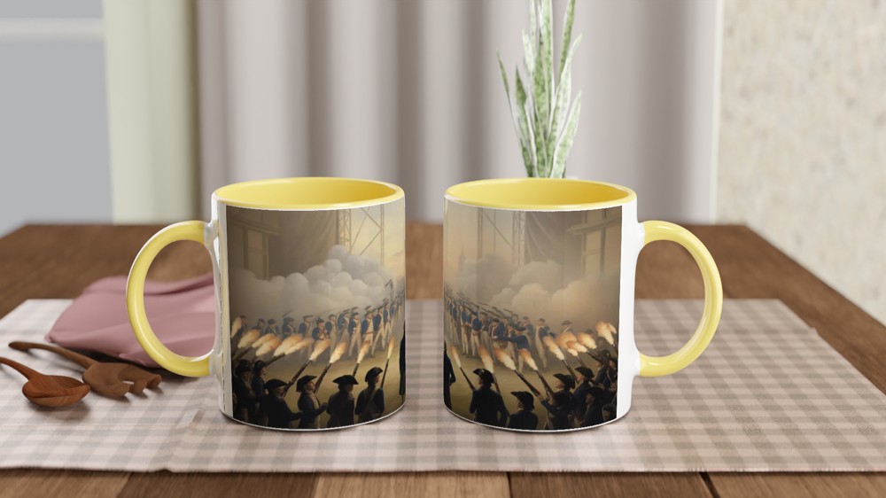 American Revolutionary War Battle Scene Mug — view 8