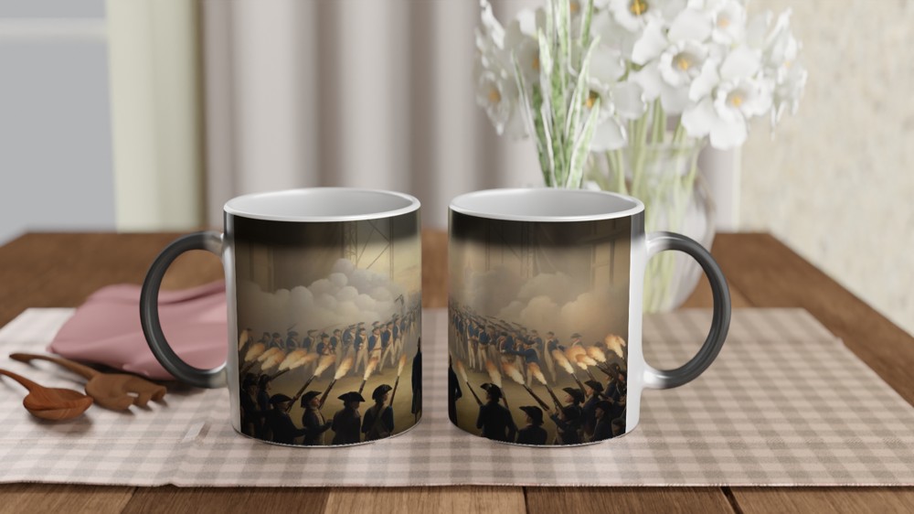 American Revolutionary War Battle Scene Mug — view 3