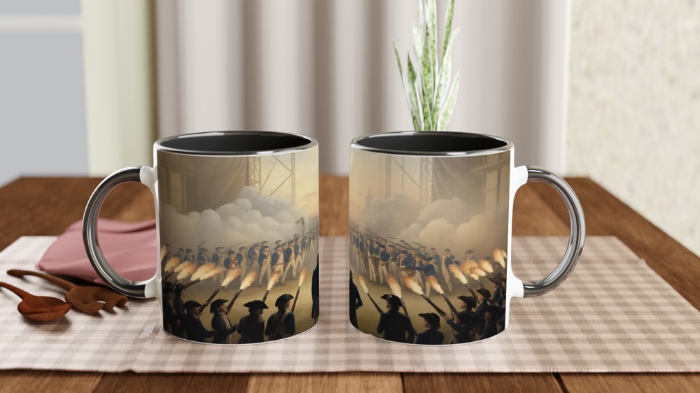 American Revolutionary War Battle Scene Mug — view 9