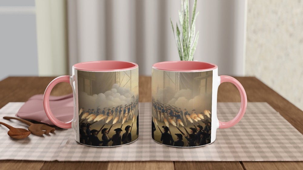 American Revolutionary War Battle Scene Mug — view 6