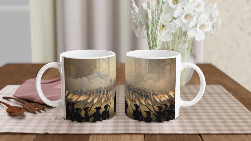 American Revolutionary War Battle Scene Mug
