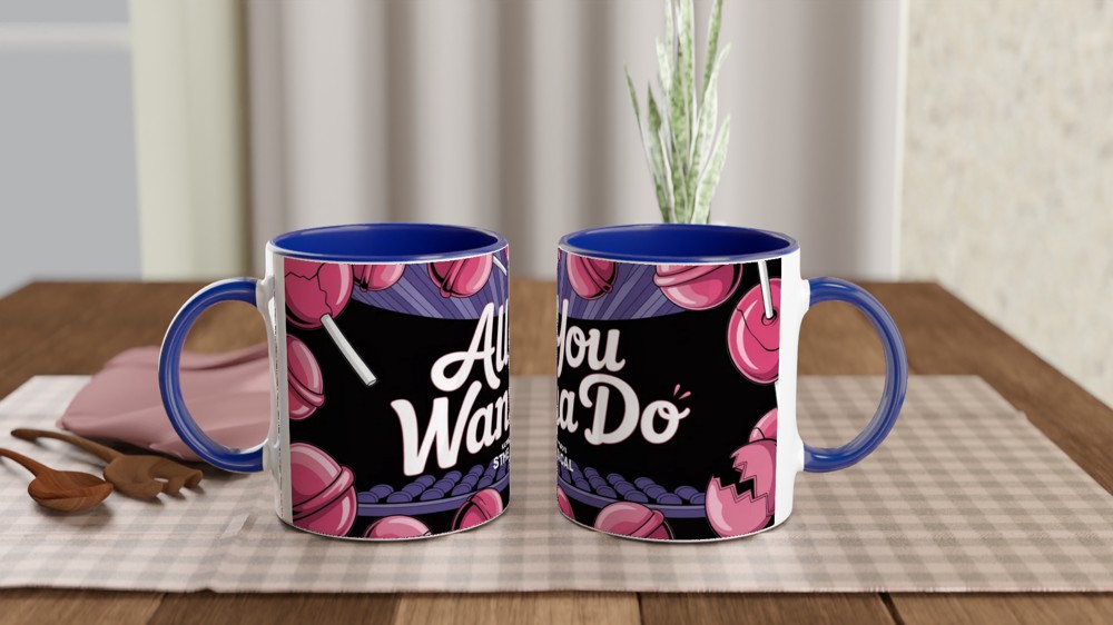 Six the Musical Mug | Katherine Howard Pink Lollipop Design | Musical Theatre Gift | West End Present for Her — view 4