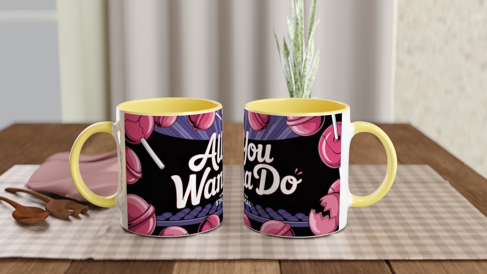 Six the Musical Mug | Katherine Howard Pink Lollipop Design | Musical Theatre Gift | West End Present for Her — view 8