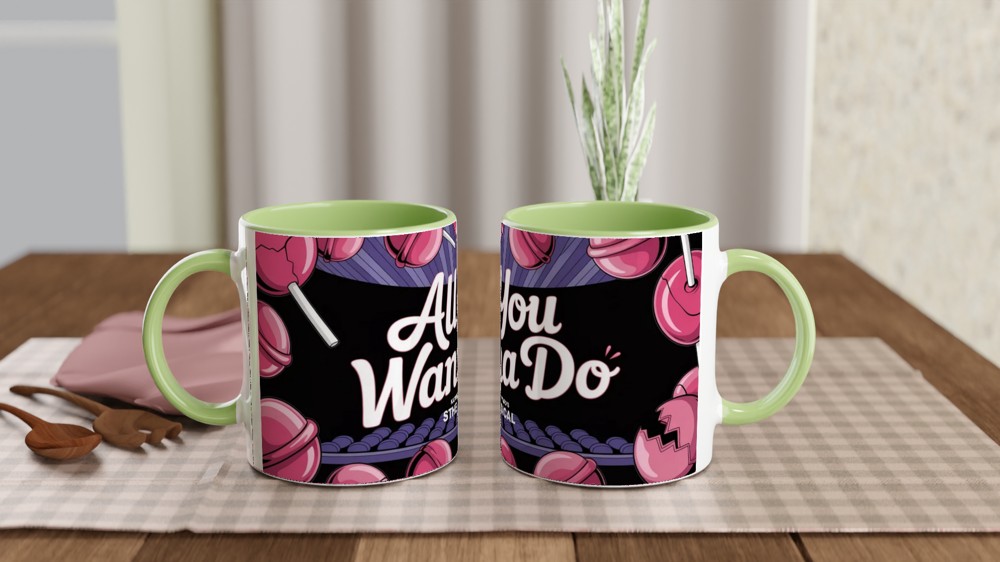 Six the Musical Mug | Katherine Howard Pink Lollipop Design | Musical Theatre Gift | West End Present for Her — view 5