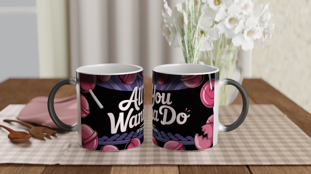 Six the Musical Mug | Katherine Howard Pink Lollipop Design | Musical Theatre Gift | West End Present for Her — view 3