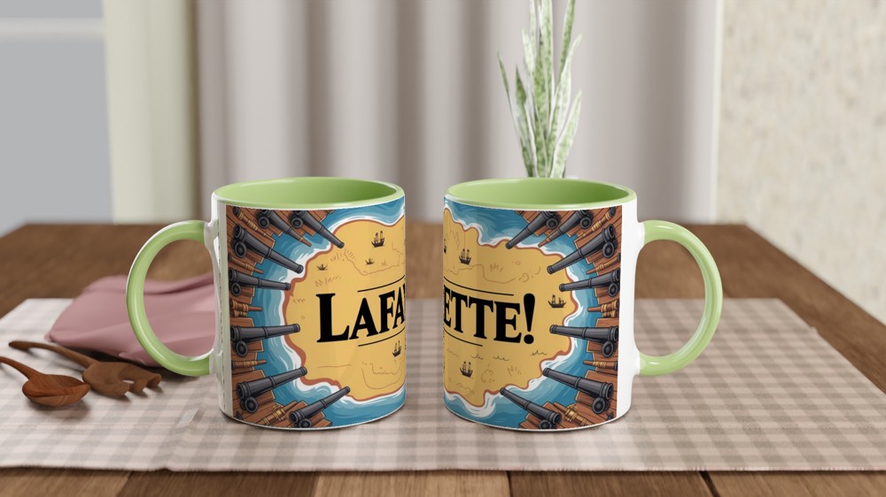 Hamilton Mug | Guns and Ships Lafayette Quote | Musical Theatre Gift | Theatre Lover Present — view 5