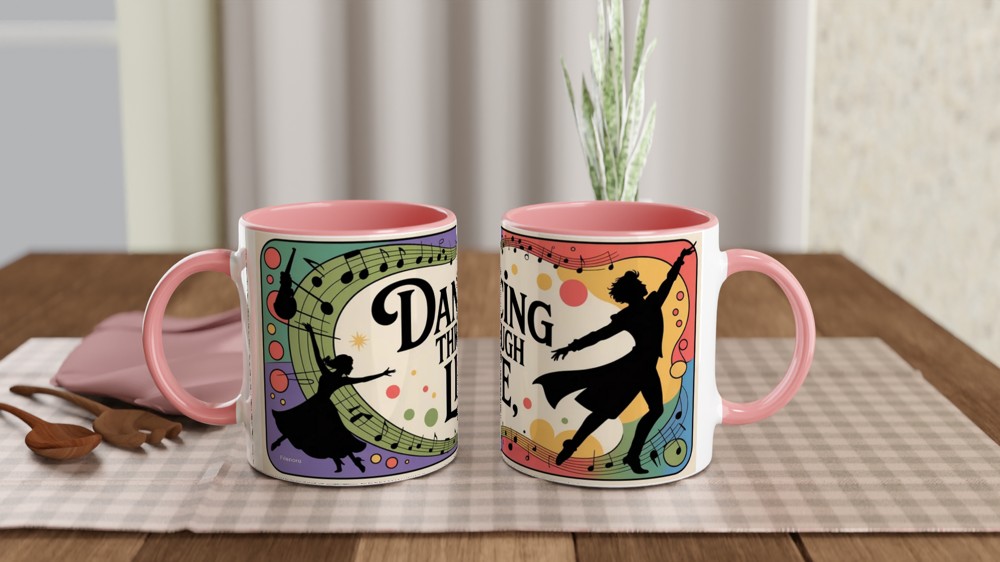 Wicked Dancing Through Life Mug | Musical Theatre Gift | Fiyero Quote Present | Green Musical Fan Gift — view 6