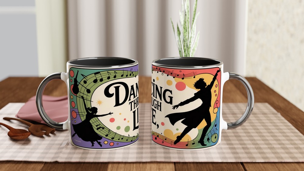 Wicked Dancing Through Life Mug | Musical Theatre Gift | Fiyero Quote Present | Green Musical Fan Gift — view 9