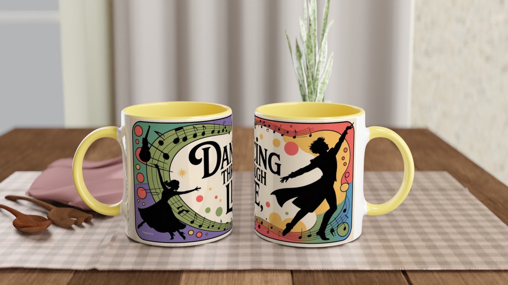 Wicked Dancing Through Life Mug | Musical Theatre Gift | Fiyero Quote Present | Green Musical Fan Gift — view 8