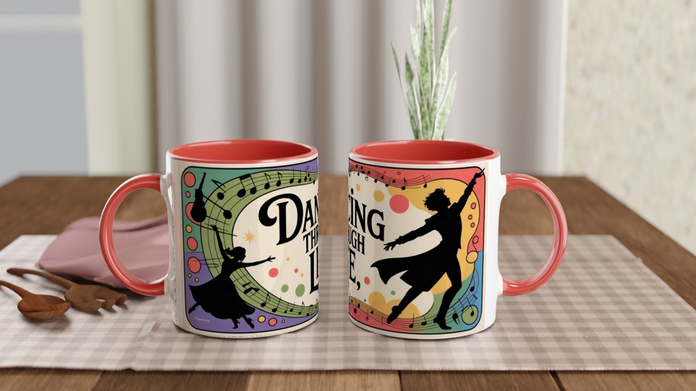 Wicked Dancing Through Life Mug | Musical Theatre Gift | Fiyero Quote Present | Green Musical Fan Gift — view 7