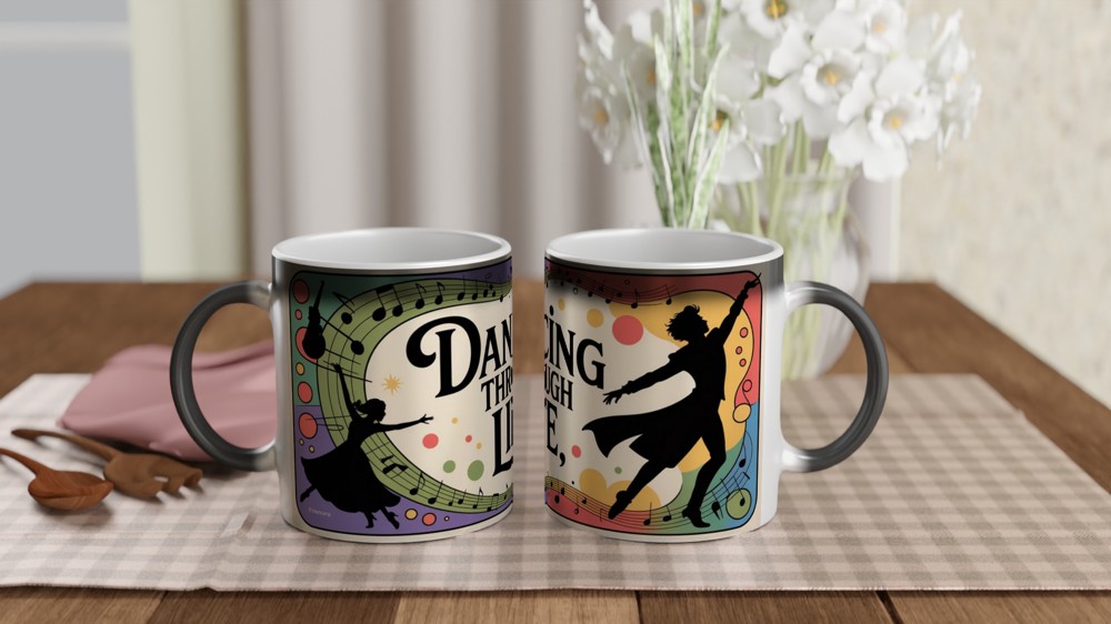 Wicked Dancing Through Life Mug | Musical Theatre Gift | Fiyero Quote Present | Green Musical Fan Gift — view 3