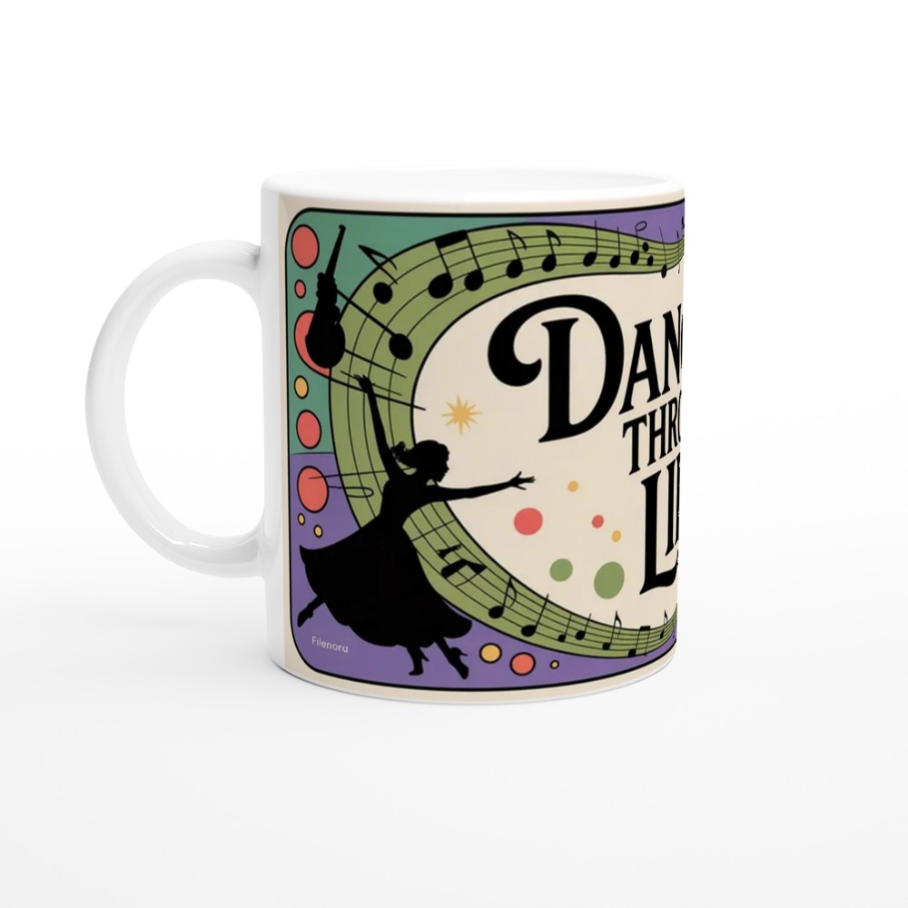 Wicked Dancing Through Life Mug | Musical Theatre Gift | Fiyero Quote Present | Green Musical Fan Gift — view 10