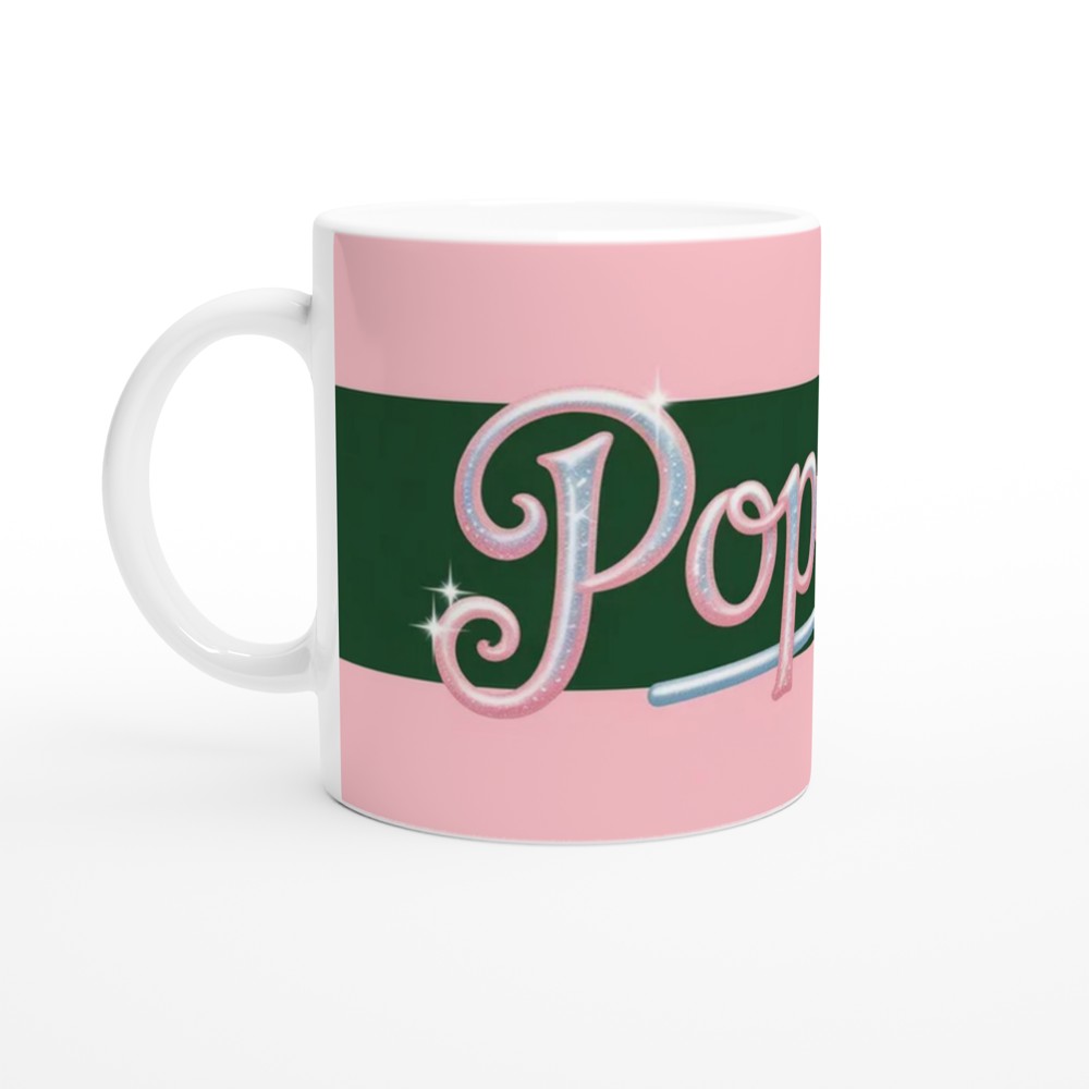 Wicked Musical Mug | Popular Song Quote Gift | Theatre Lover Present | Pink and Green Glinda Mug — view 10
