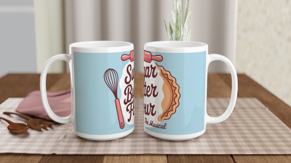 Sugar Butter Flour The Musical Baking Mug — view 2