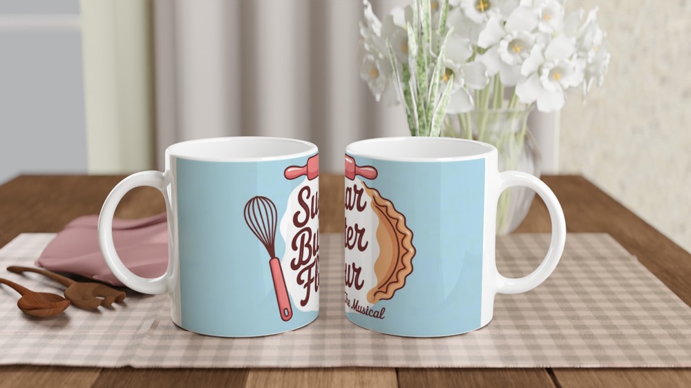 Sugar Butter Flour The Musical Baking Mug
