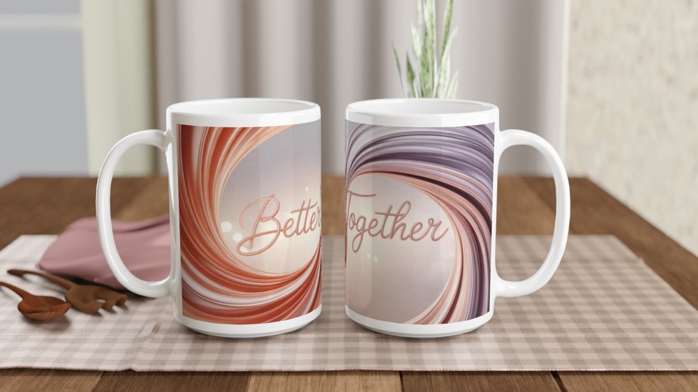 Better Together Rose Gold Swirl Mug — view 2