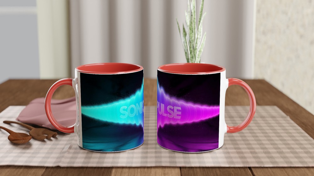 K-Pop Soundwave Mug | Sonic Pulse Neon Design | Music Lover Gift | Birthday Present for Best Friend — view 7