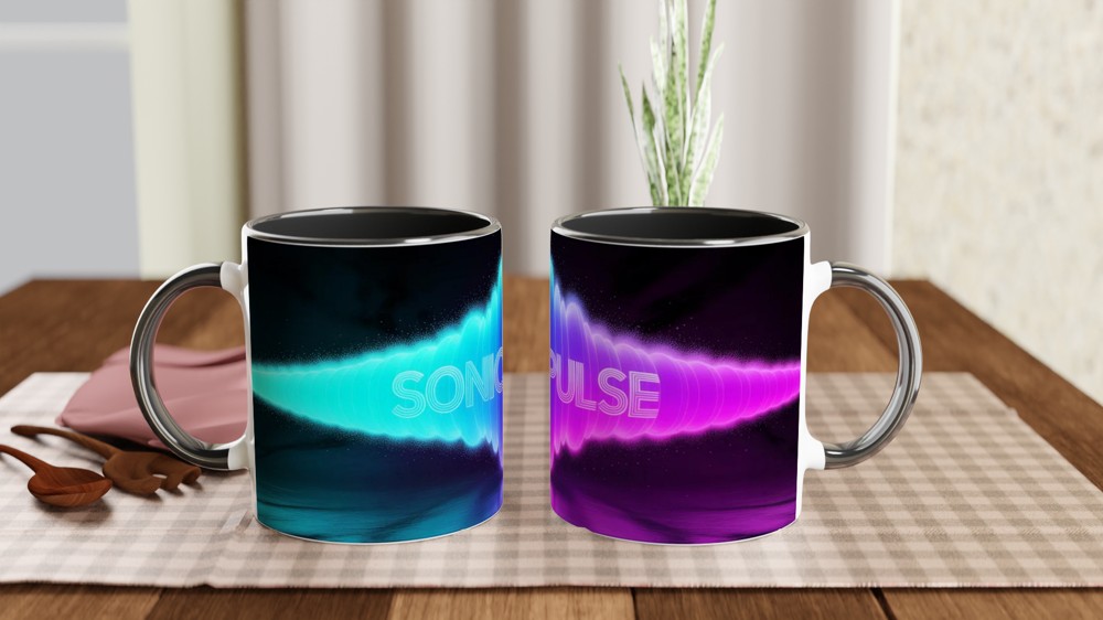 K-Pop Soundwave Mug | Sonic Pulse Neon Design | Music Lover Gift | Birthday Present for Best Friend — view 9