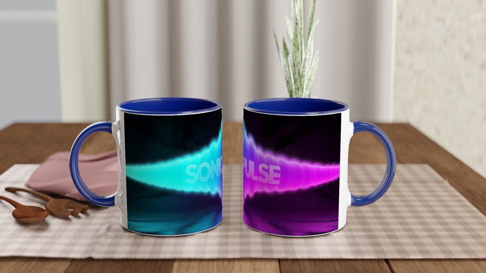 K-Pop Soundwave Mug | Sonic Pulse Neon Design | Music Lover Gift | Birthday Present for Best Friend — view 4